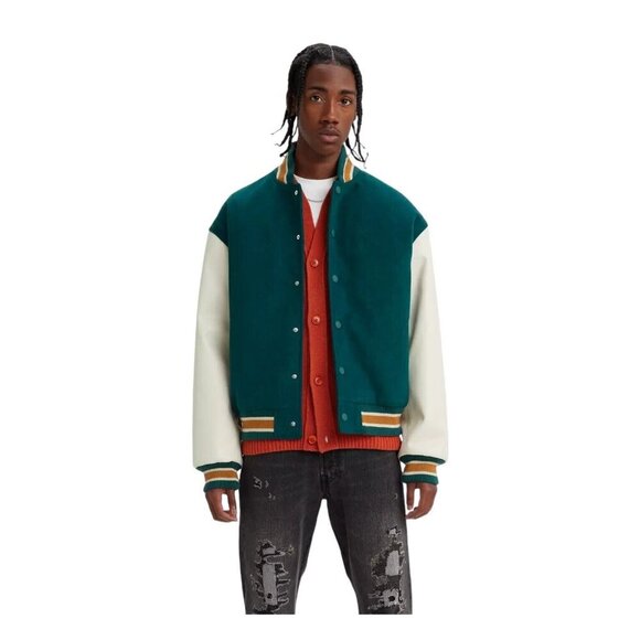 Levi's Coit Letterman Jacket‎ Mens Size XS Wool Blend Leather Varsity Bomber NWT - Picture 6 of 13